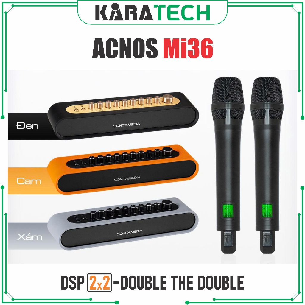 ACNOS Mi36 / Mi30U PRO Gen2 / Micar 3 Live Vang số chỉnh cơ tích hợp bluetooth và micro không dây UH
