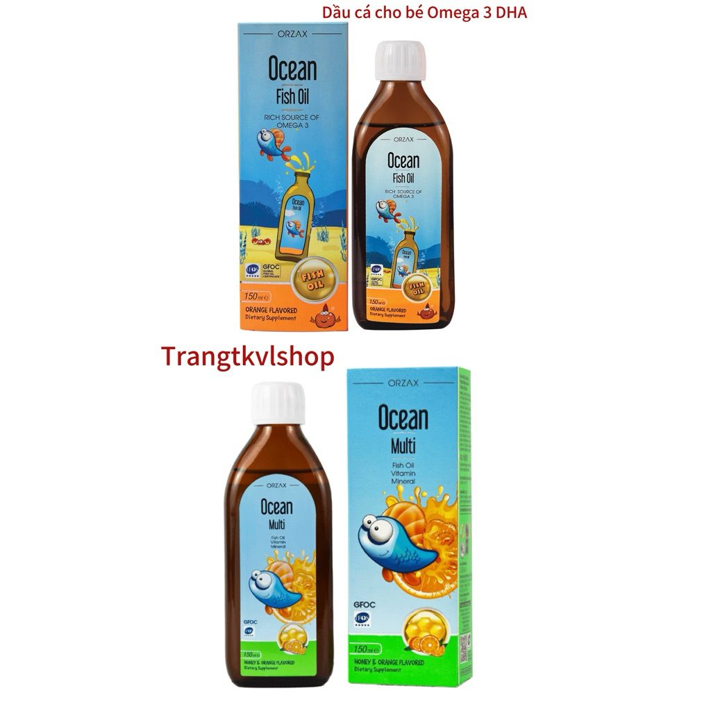 Dầu Cá Cho Bé Omega 3 DHA EPA Ocean Fish Oil ORZAX/ Multi ORZAX  Phát Triển Trí Não Và Thị Giác - Th