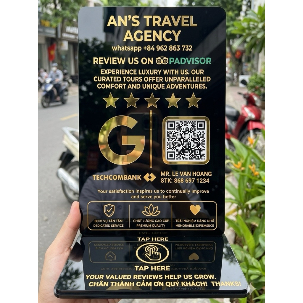 Bảng Quét mã QR, Google map phiên bản cao cấp, Tích Hợp Chip NFC Theo Yêu Cầu