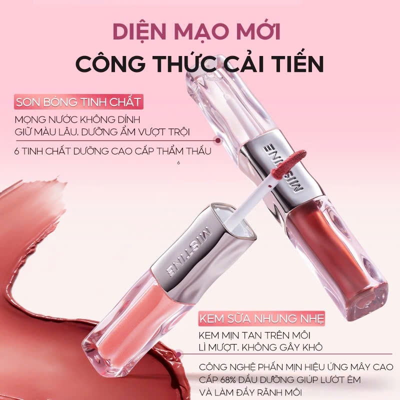 Son 2 đầu Mistine Tipsy-Lock Lip Duo