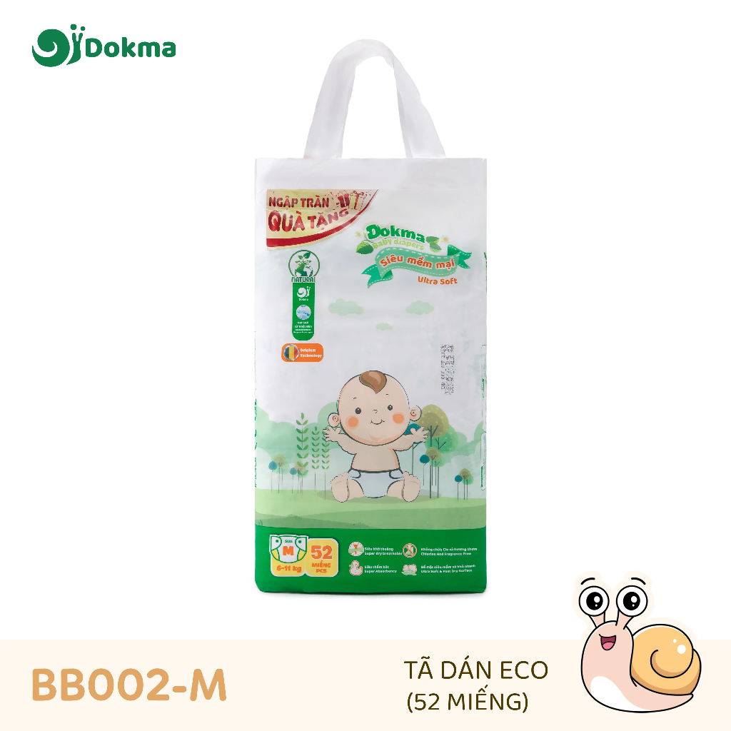 Bỉm Dokma Eco dán (Size NB-M)