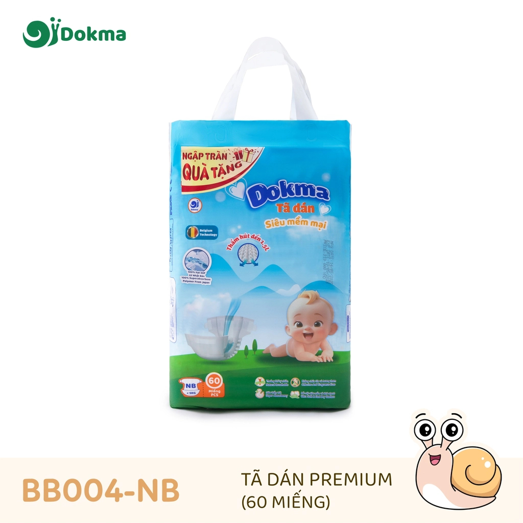Bỉm Dokma Premium dán (Size NB - M)