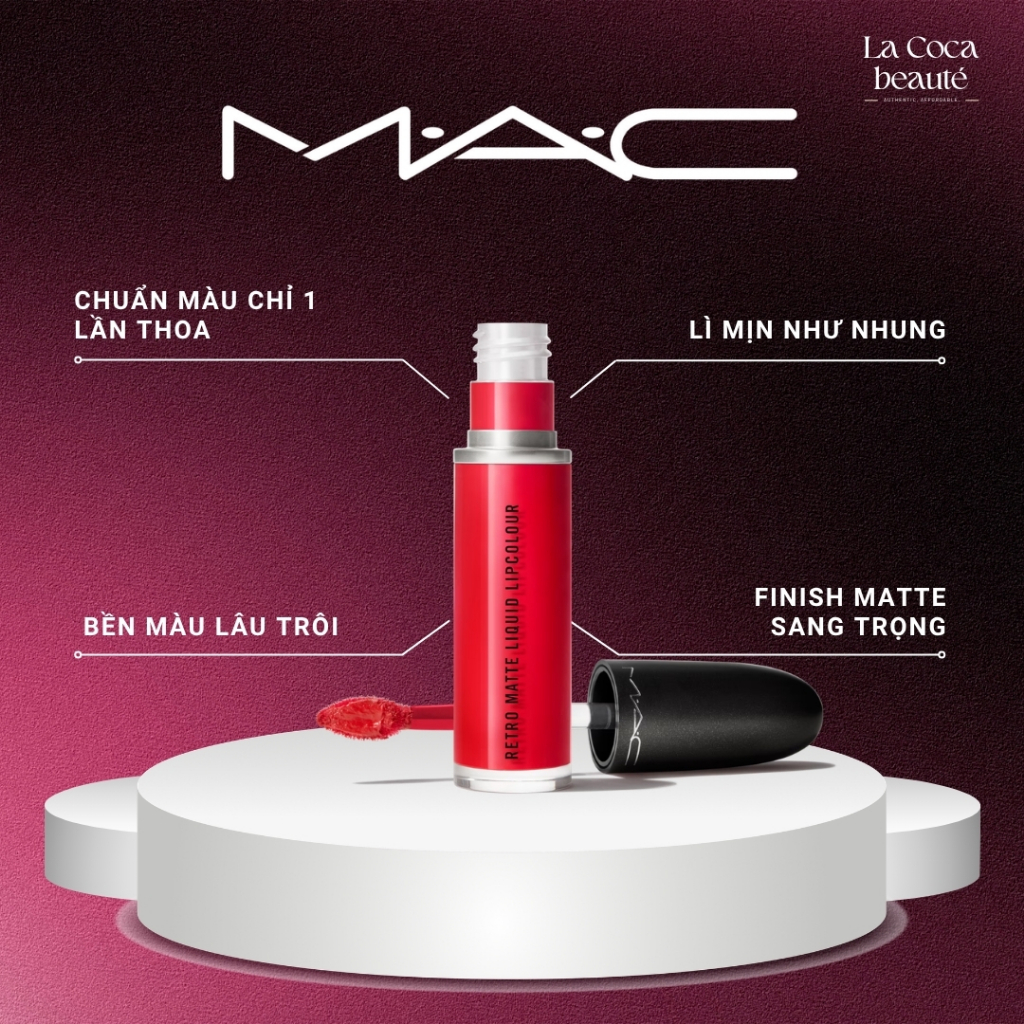 Son Kem Lì MAC Cosmetics Retro Matte Liquid - Màu Fashion Legacy 5ml – Son Kem Lì, Chuẩn Màu, Lâu Tr