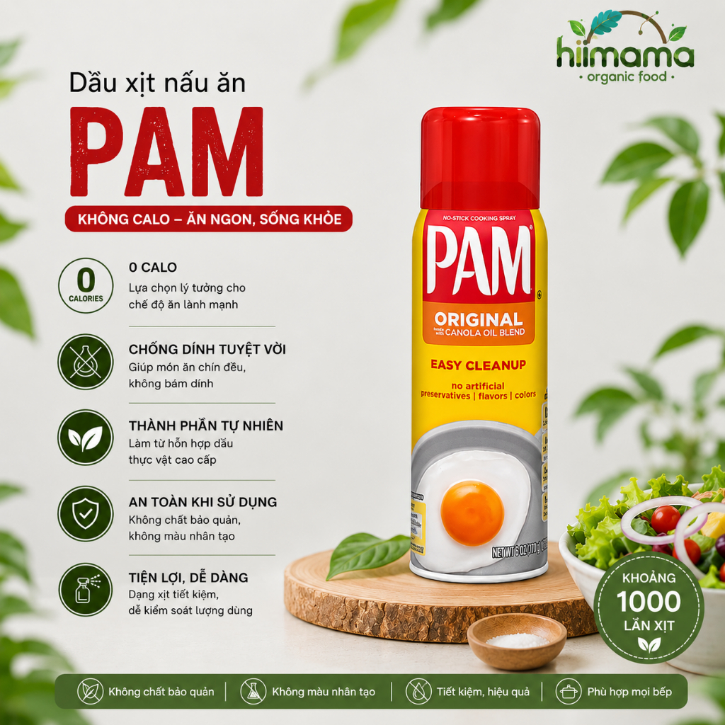 Combo 2 Dầu Xịt Pam 0 Calo - Dầu Ăn Hoa Cải Chiên Xào Salad Ăn Kiêng Giảm Cân Eatclean Tiểu Đường