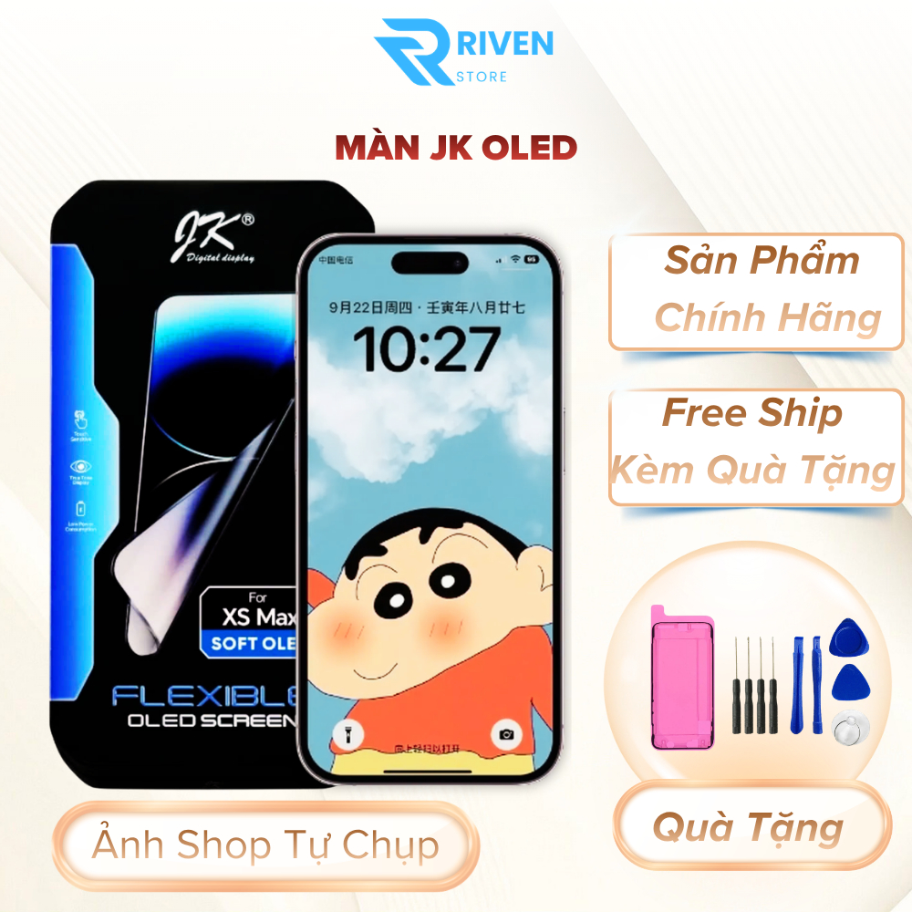 Màn Hình JK Thay Thế Cho IP Kèm Nhiều Quà , Màn JK Phôi Dẻo, Hiển Thị FHD 9/10 So Với Màn Zin. Dùng 