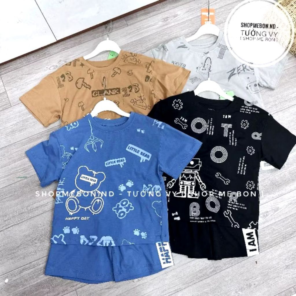 Bộ cộc tay Cotton bé trai Dokma 3-7Y DB2746, DB2088