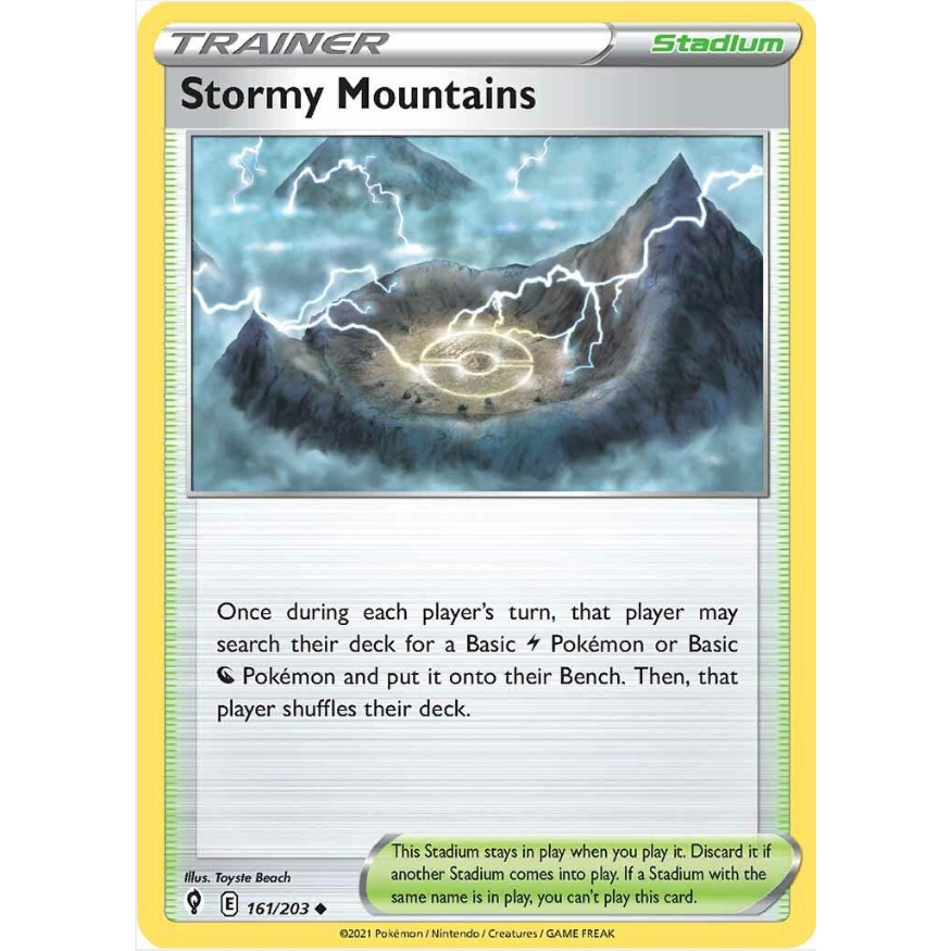 [Thẻ bài Pokemon TCG] Stormy Mountains - 161/203 - Uncommon