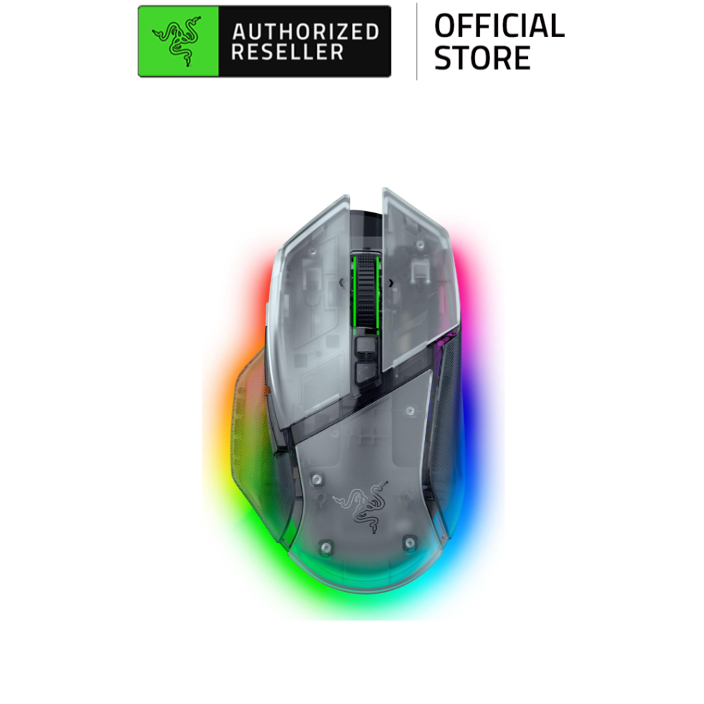 Chuột Gaming Razer Basilisk V3 Pro 35K Phantom White Edition | Không Dây | Focus Pro 35K | Switch Ge