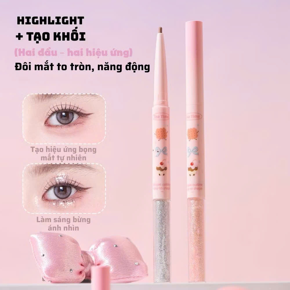 [GOGOTALES] Bút Vẽ Bọng Mắt Hai Đầu Nhũ Highlight GogoTales Dual Effect Eye Styler GT800