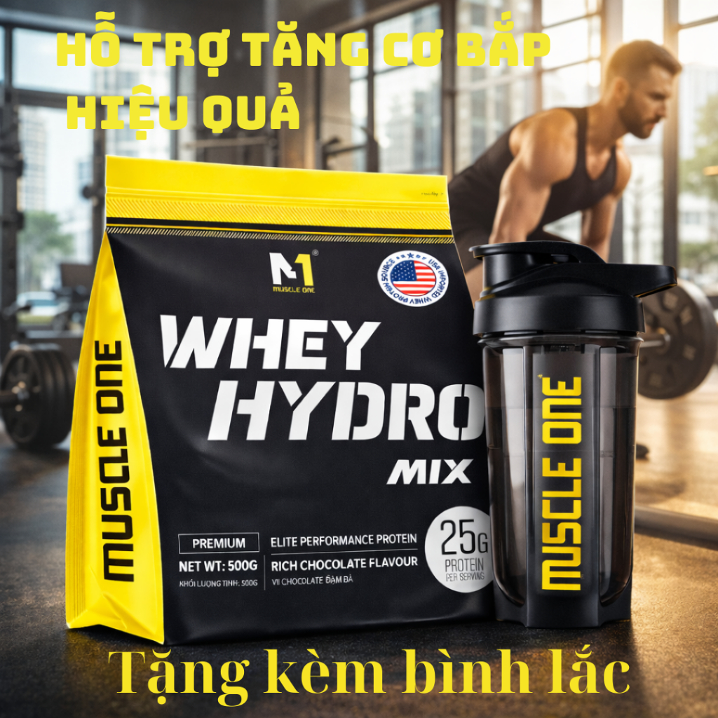 Whey Thủy Phân 25g Protein – WHEY HYDRO MIX 500g – Whey Protein Tăng Cơ Gym