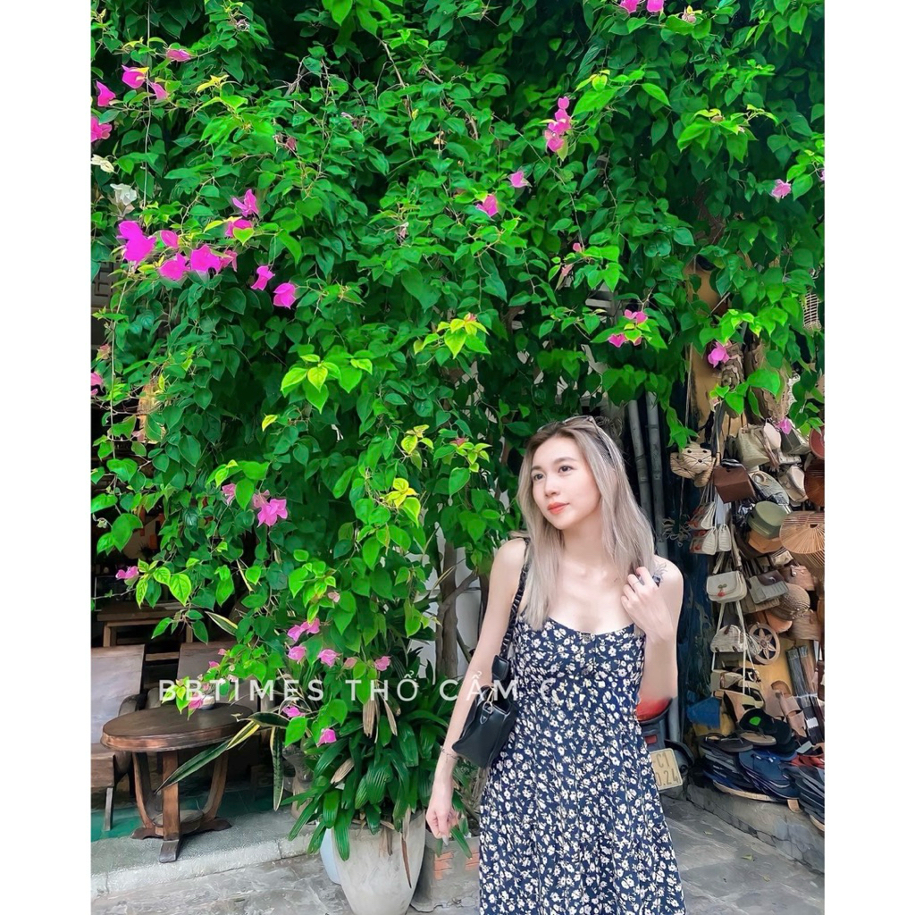 𝐁𝐁𝐭𝐢𝐦𝐞𝐬 𝐓𝐡𝐨̂̉ 𝐂𝐚̂̉𝐦 🌼 Váy hai dây lanh thổ cẩm