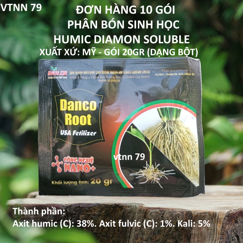 10 GÓI HUMIC MỸ DANCO ROOT GÓI 20GR. TỐT ĐẤT, TỐT RỄ