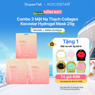 XP - Combo 3 Mặt Nạ Thạch Collagen Kocostar Hydrogel Mask Săn Chắc, Chống Lão Hóa Da 25g/ miếng