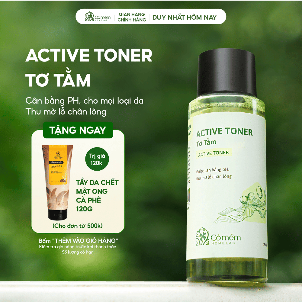 Active Toner Tơ Tằm Dưỡng Ẩm Cho Da Cỏ Mềm 150ml