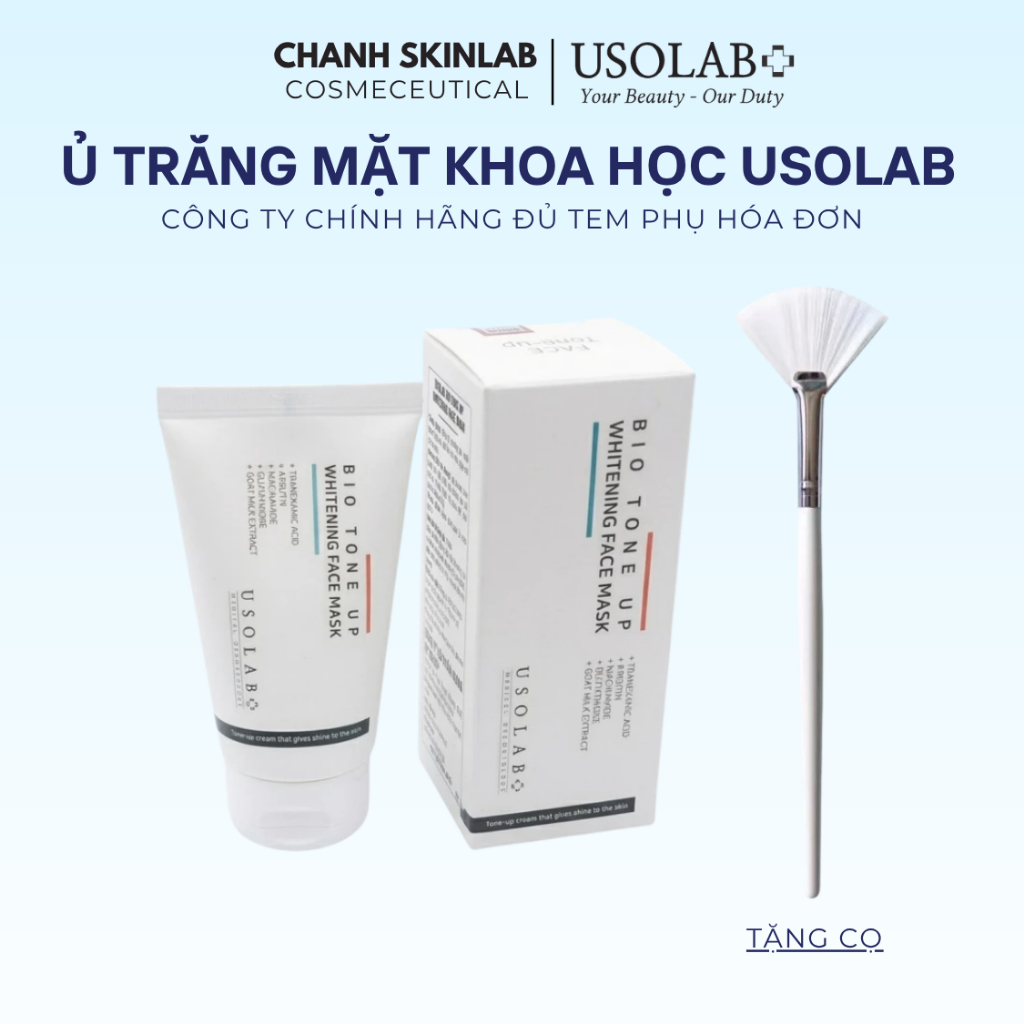 [TẶNG CỌ] Kem Ủ Trắng Mặt Usolab Bio Tone Up Whitening Face Mask CHANH COSMETICS