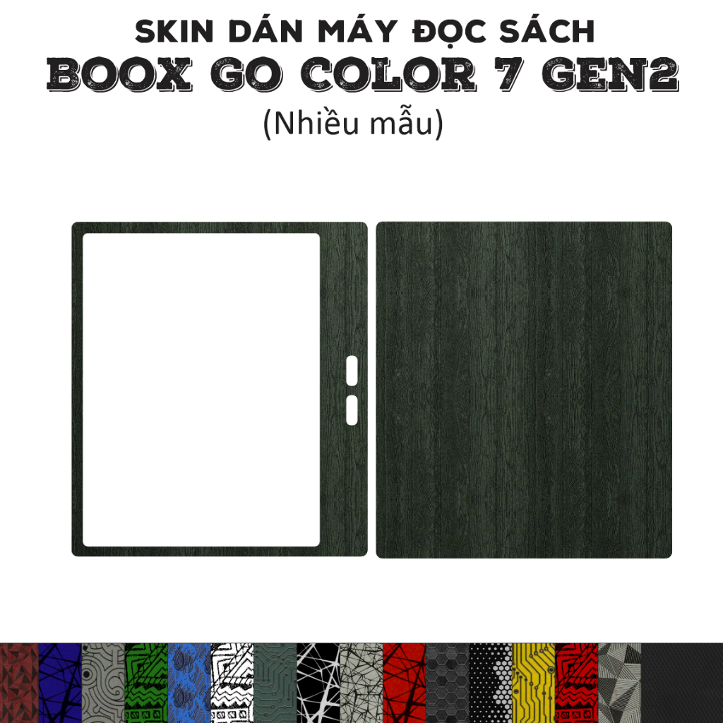 Skin dán máy đọc sách Boox Go Color 7 Gen2 (Nhiều mẫu) | Miếng dán Film 3m chống bám bẩn, bảo vệ Boo