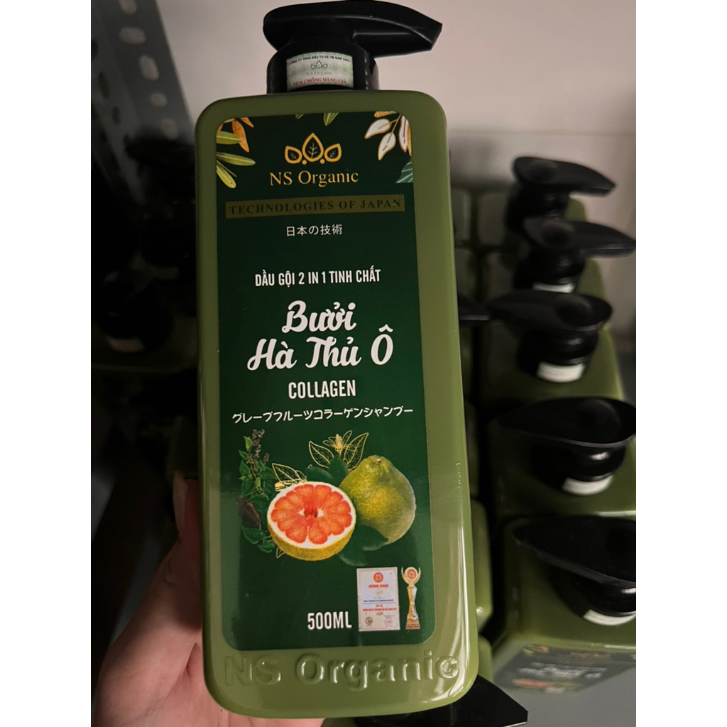 Dầu gội bưởi, hà thủ ô nhà NS Organic 500ml