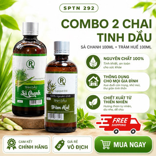 Combo Tinh Dầu Tràm và Sả Chanh Hồng Tâm nguyên chất chai 100ml
