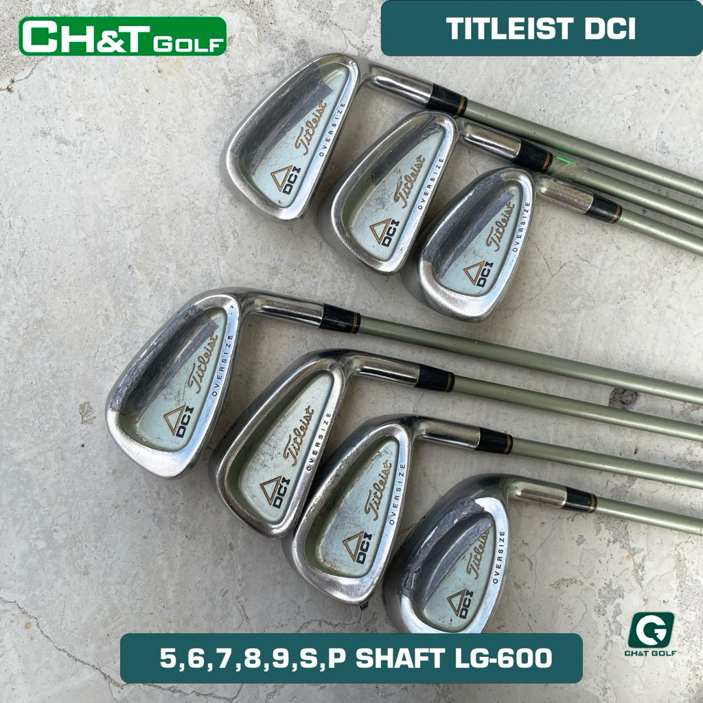 Bộ gậy golf sắt nữ Titleist DCI 7 cây 5,6,7,8,9,P,S Shaft lg-600 Flex (L) sáng đẹp nhập khẩu