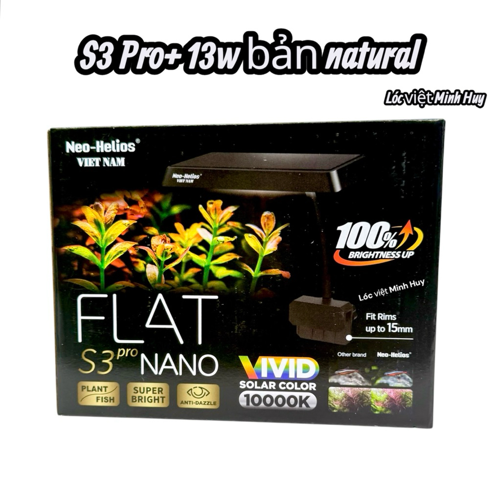 Đèn s3 pro+ 13w Bản Natural - Deyao CF02 (13W)  LED RGB 3 in 1 - Đỏ cá đỏ cây không đỏ nước, giúp mà