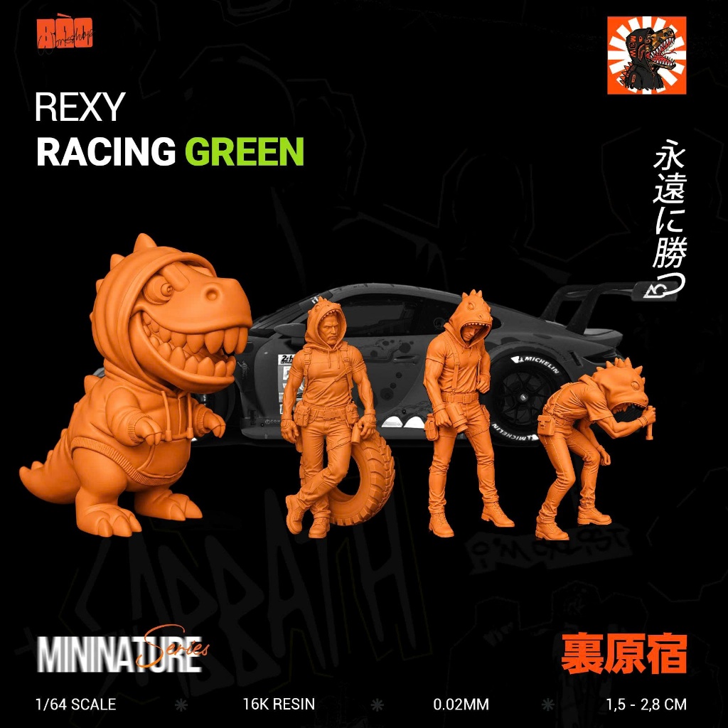 Combo 3 Phôi CHỦ ĐỀ REXY  1/64 DIORAMA Resin Gốm Cam 16K - Tỉ lệ 1:64 trang trí Diorama phố 1/64