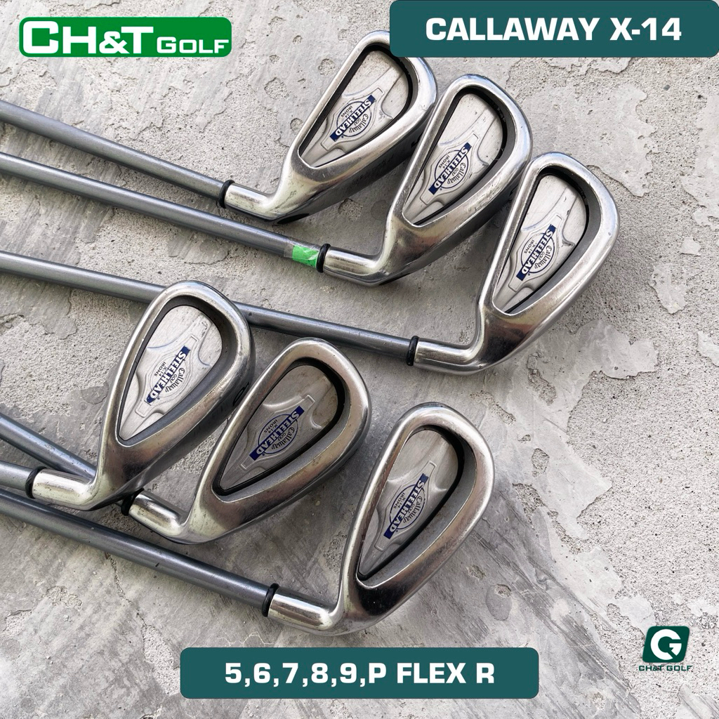 Bộ gậy golf sắt nam Callaway X-14 6 cây 5,6,7,8,9,P Shaft graphite Flex R