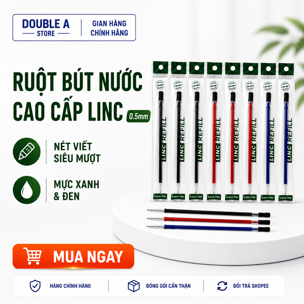 Combo 10 Ruột Bút Nước LINC EXECUTIVE 0.5mm - Dùng thay ruột được cho tất cả các loại bút Linc