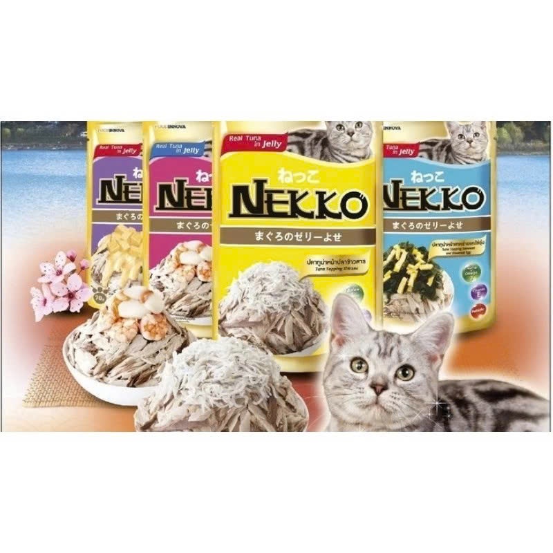 Pate Nekko cho mèo gói 70g - Pate Nekko Mèo Con Kitten - Pate Nekko Mèo trưởng thành - Giao Vị Ngẫu 