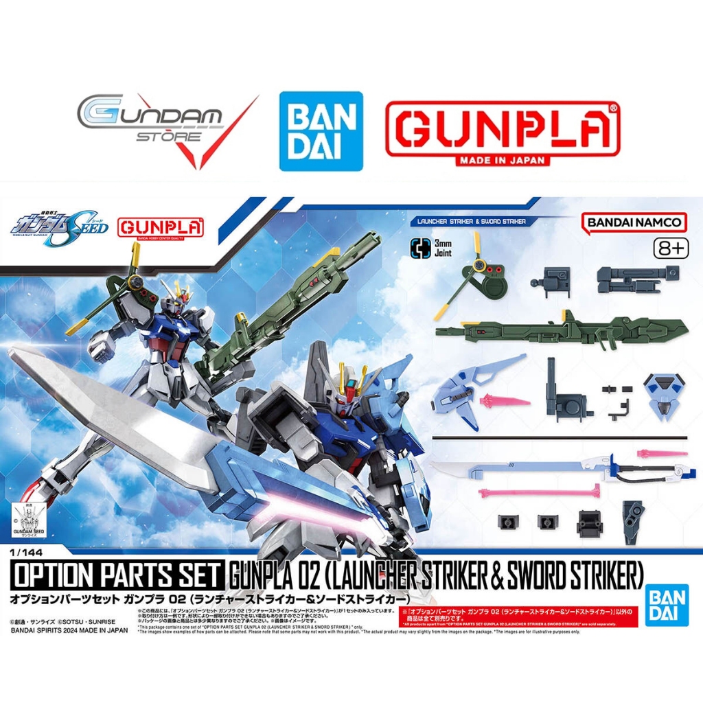 Mô Hình Gunpla Phụ Kiện Option Parts Set 02 Launcher & Sword Striker Gundam HG EG 1/144 Bandai