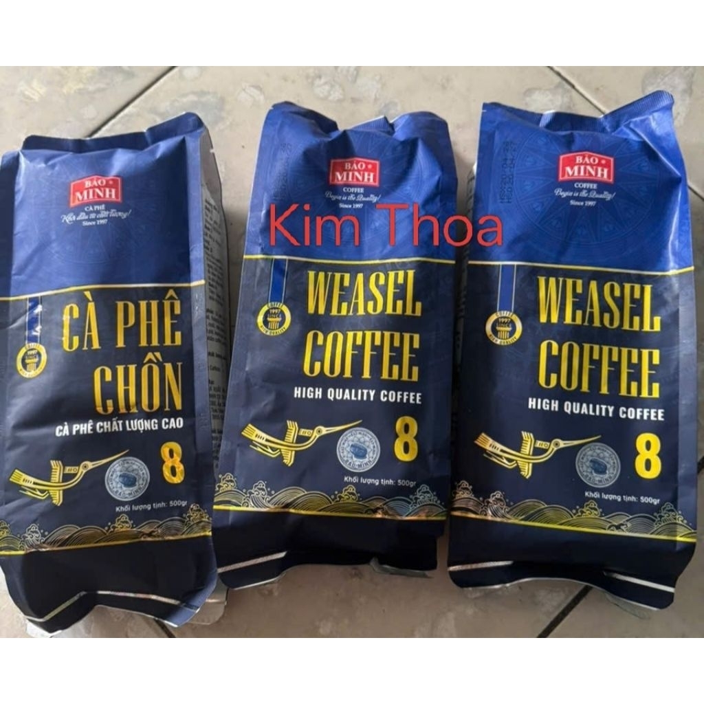 cà phê Bảo Minh số 8( 1 gói 500g) cà phê chồn