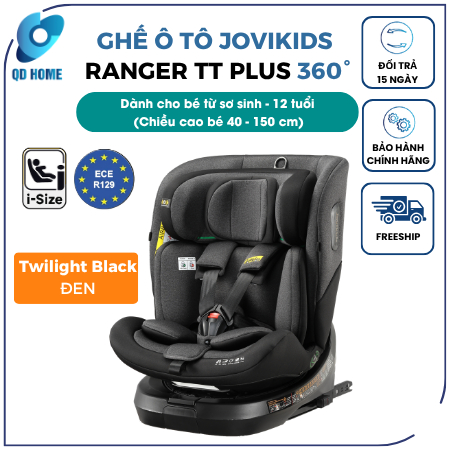 Ghế Ô Tô Jovikids Ranger TT Plus xoay 360 - i-size R129 + Isofix (cho bé cao 40 - 150 cm)