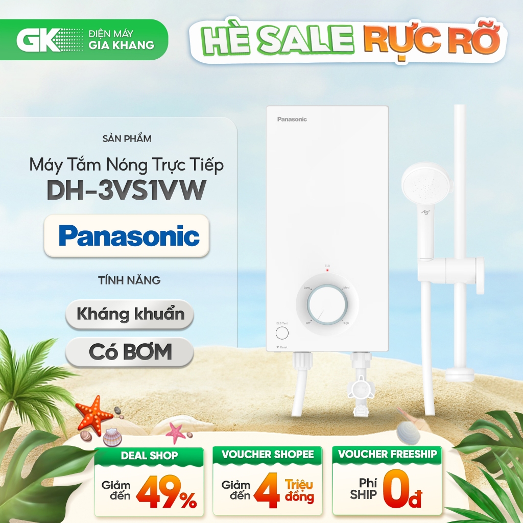 DH-4VS1VW | DH-4VP1VW | DH-3VS1VW | DH-4MS1VW - Máy Tắm Nóng Trực Tiếp Panasonic [Toàn Quốc]