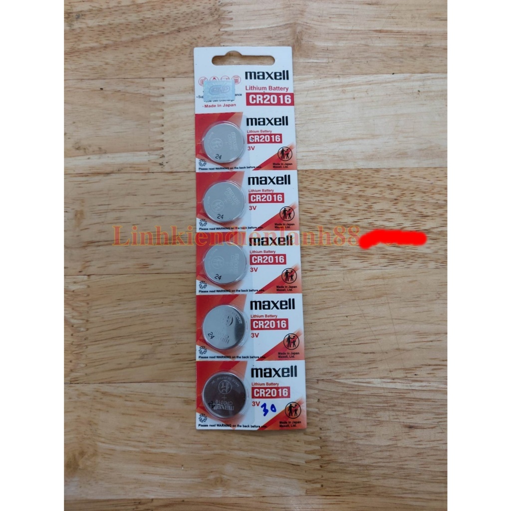 (1 quả) Pin Maxell CR2016 3V Mới, Chính Hãng 100%.