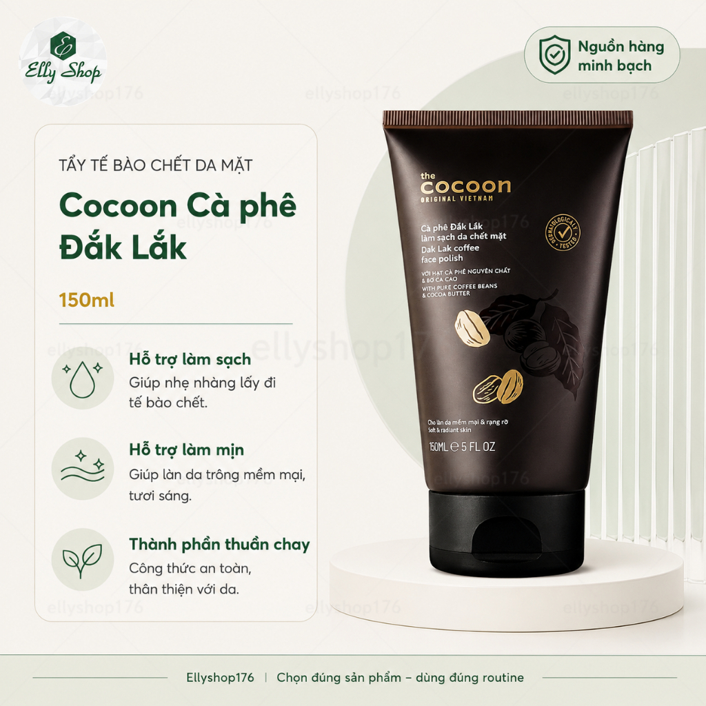 Tẩy da chết mặt cà phê Đắk Lắk Cocoon - Ellyshop176