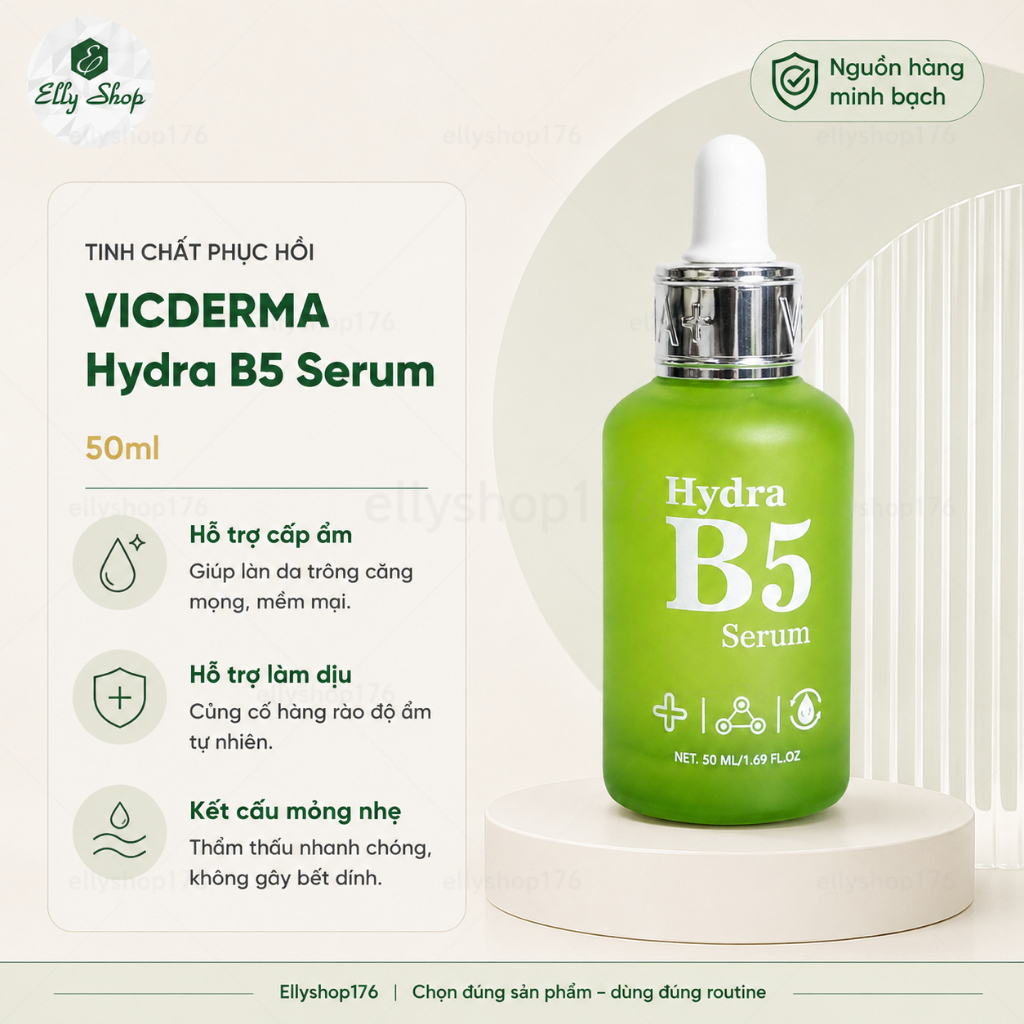 Serum B5 Cấp Ẩm Sâu, Phục Hồi Trẻ Hóa VICDERMA Hydra B5 50ml - Ellyshop176