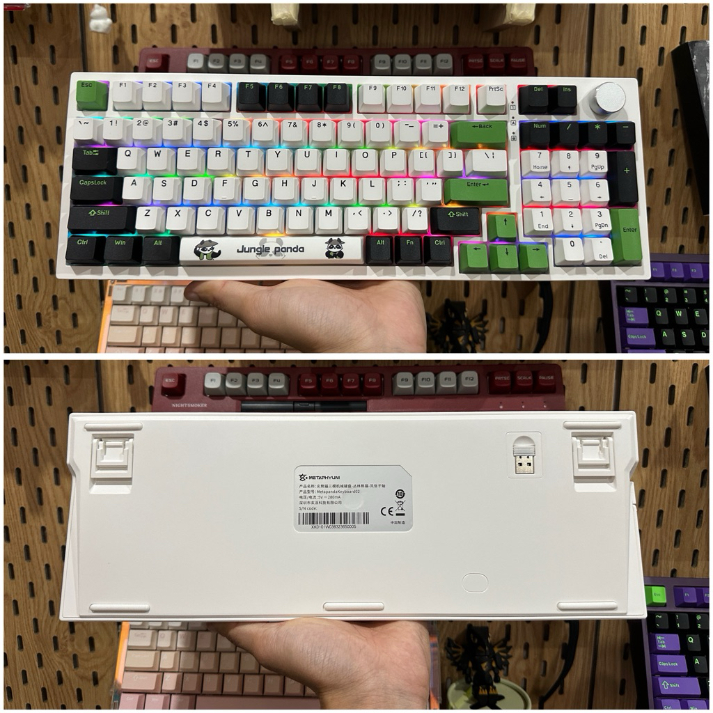 Keyboard Mekanik Metaphyuni PD98 3 Mode / RGB/ Wireless / Núm Xoay / PBT Keycaps