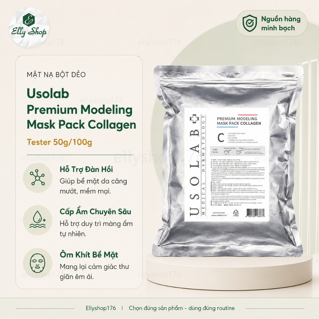 Mặt nạ bột dẻo Usolab Premium modeling mask pack collagen - Ellyshop176