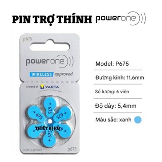 Pin máy trợ thính Powerone P13 PR48 A13 PR70 A10 P10 PR41 A312 P312 PR44 A675 P675zin Đức