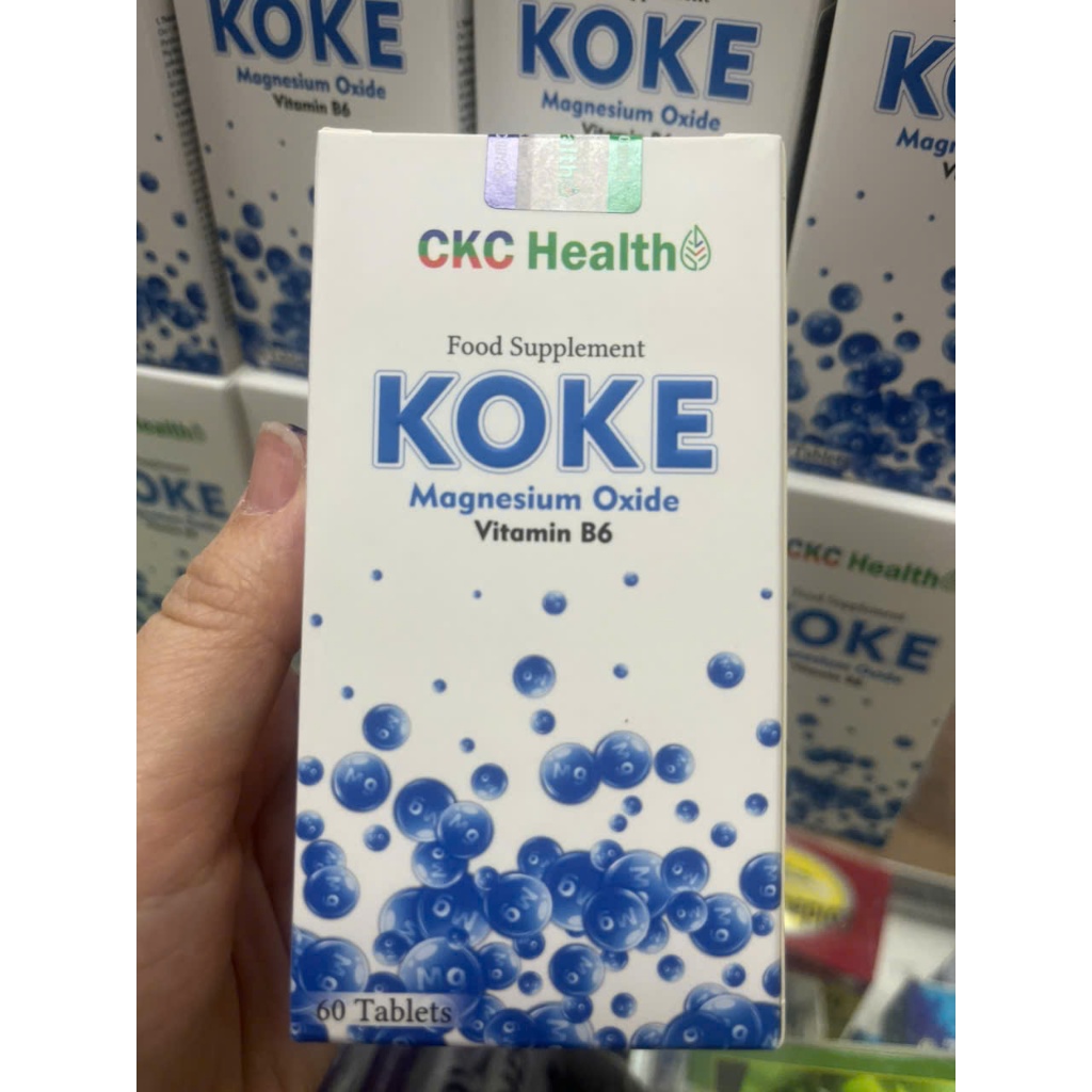 KOKE Magnesium Oxide Vitamin B6 CKC Health - Bổ Sung Magie, Vitamin B6 - Hộp 60 Viên