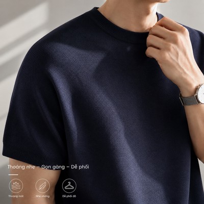 [MỞ BÁN] Áo thun dệt len ROWAY PREMIUM chất liệu len cotton | Phông len trơn