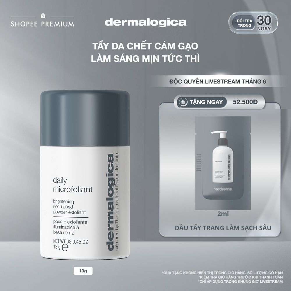 [KOL Livestream] Tẩy da chết cám gạo Dermalogica Daily Microfoliant 13g