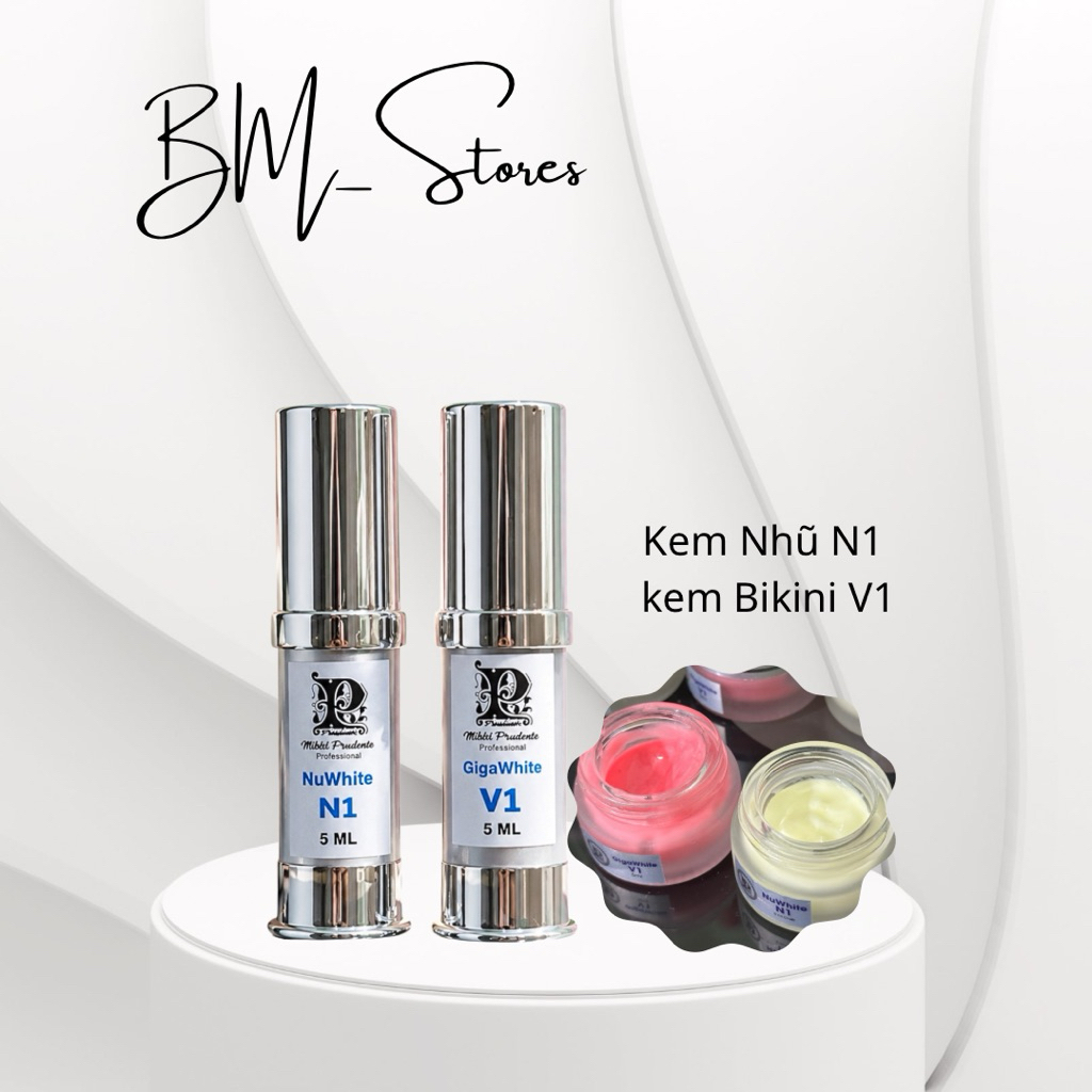 [Combo] Kem làm hồng nhũ hoa N1 , bikini V1 chính hãng Nuwhite