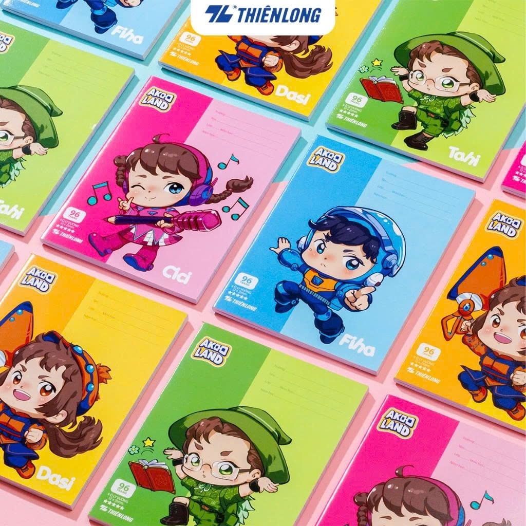 [Tặng học sinh tiểu học] Tập 4 ôly vuông 96 trang Thiên Long TP-NB061/AK - giao hình ngẫu nhiên