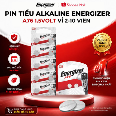 Pin tiểu Energizer Specialty A76 điện áp 1.5 VOLT, Pin Alkaline công suất lớn, vỉ 2-5 viên - Hàng chính hãng