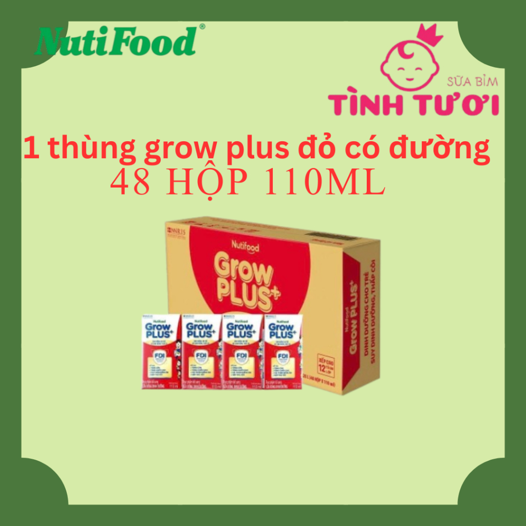 1 THÙNG 48 HỘP GROW PLUS ĐỎ NUTIFOOD