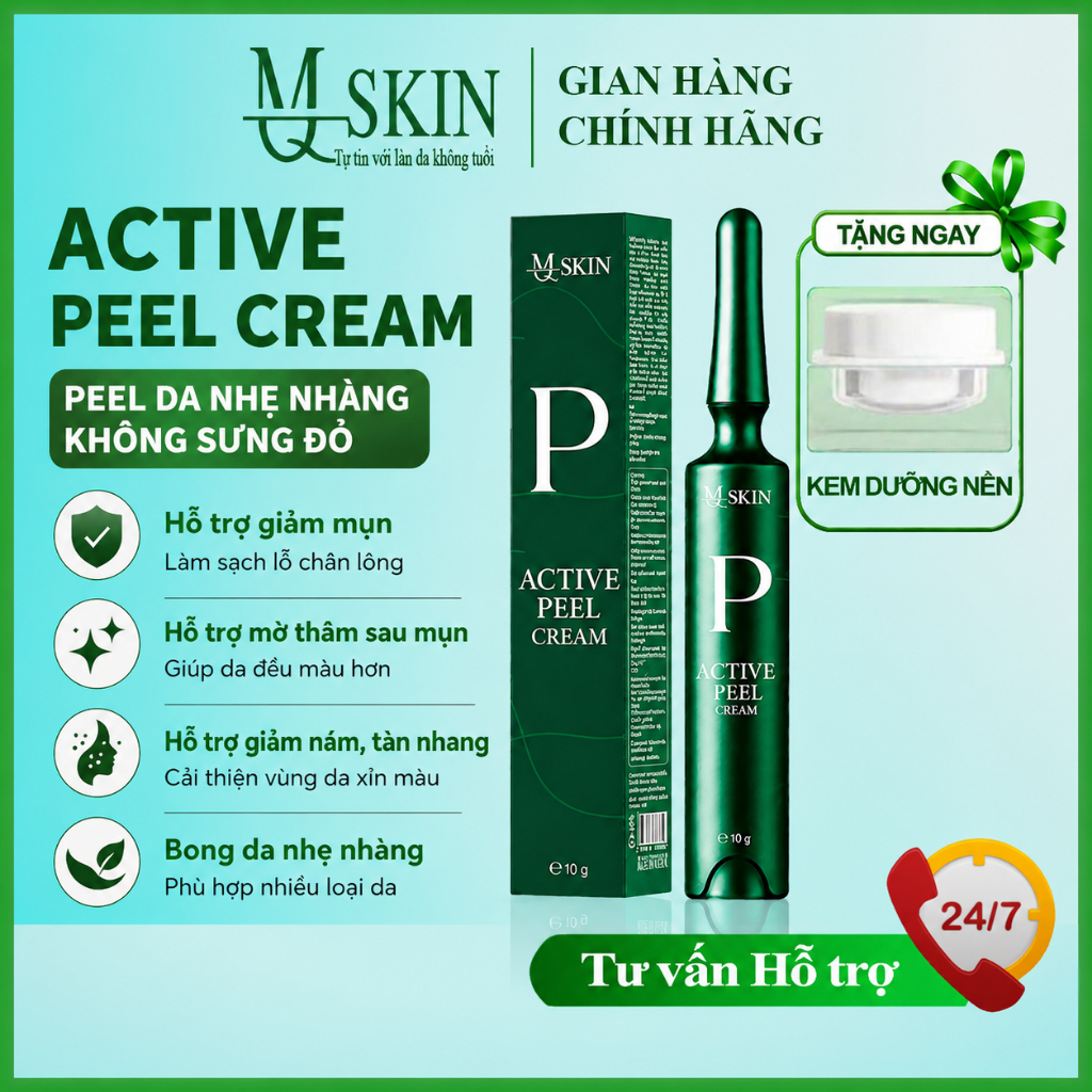 [MQSKIN] Active Peel Cream 10g - Không sưng đỏ - Hỗ Trợ Cải Thiện Nám Mụn & Các Vấn Để Khác