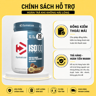 Dymatize ISO100 Hydrolyzed Whey Protein Isolate 20 Servings (Hộp 1.34Lb - 610g)