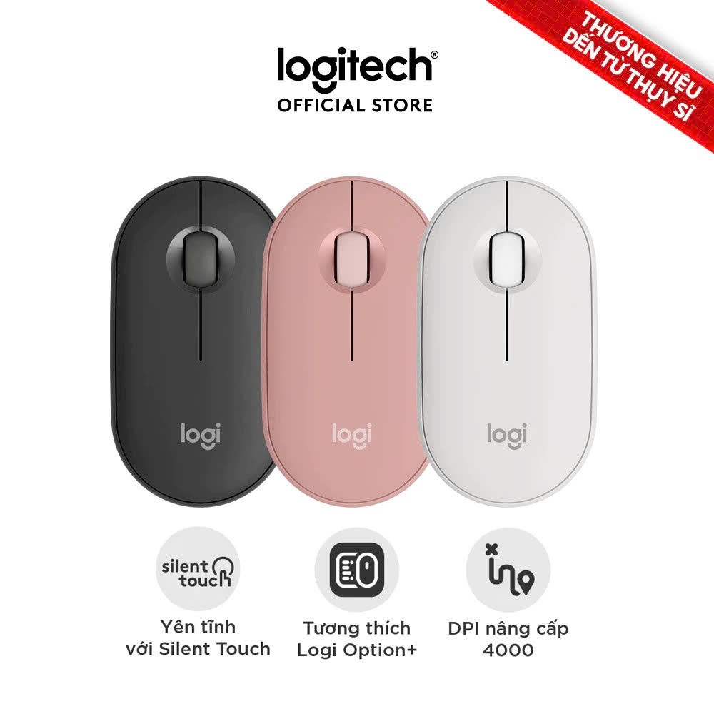 Chuột không dây Bluetooth Logitech Pebble M350S