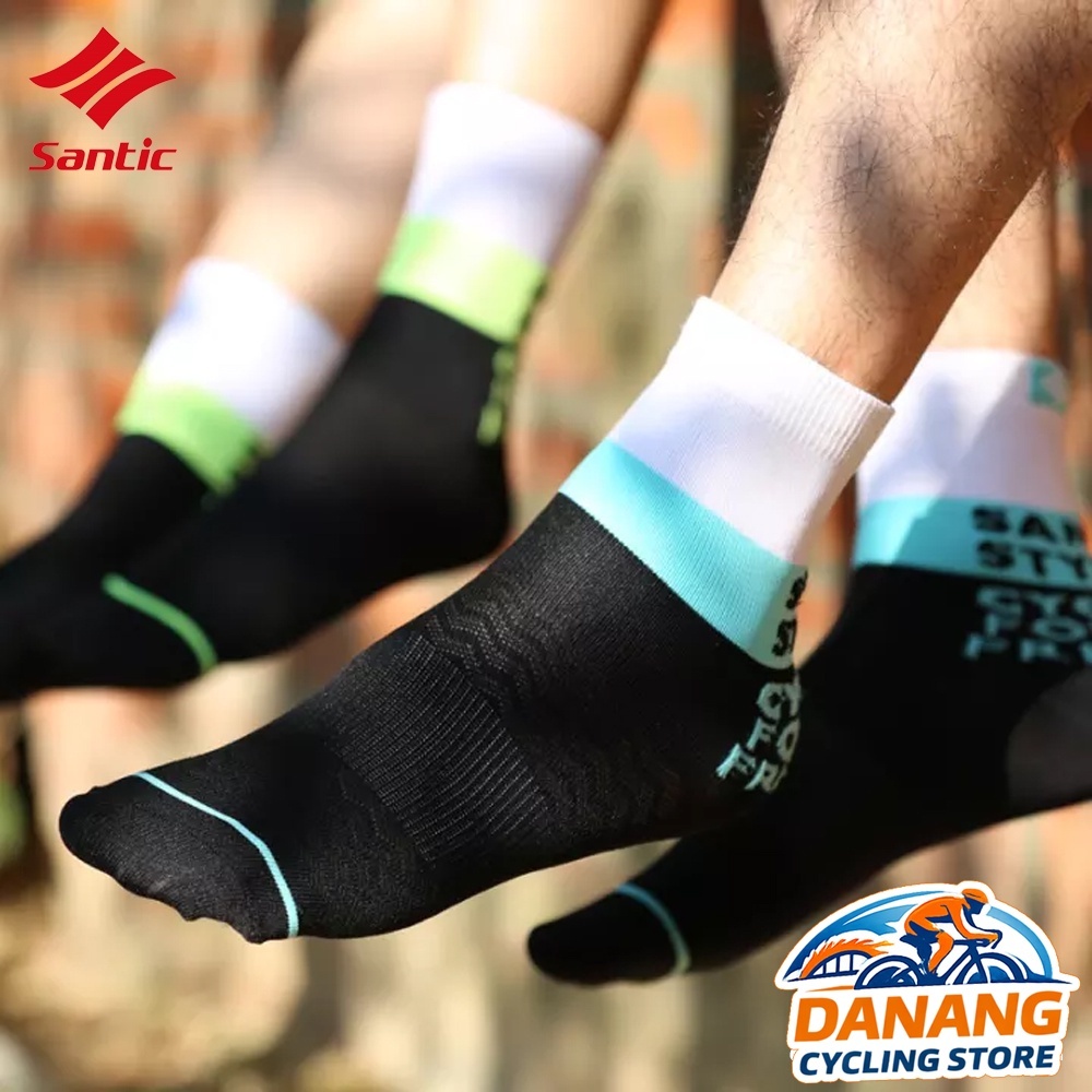 Tất (Vớ) Chân Thể Thao Đạp Xe SANTIC 9C09098 – Thoáng Khí, Thấm Mồ Hôi, Ôm Chân Thể Thao