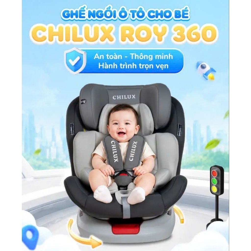 Ghế ngồi ô tô Chilux ROY 360 giao hỏa tốc Tphcm
